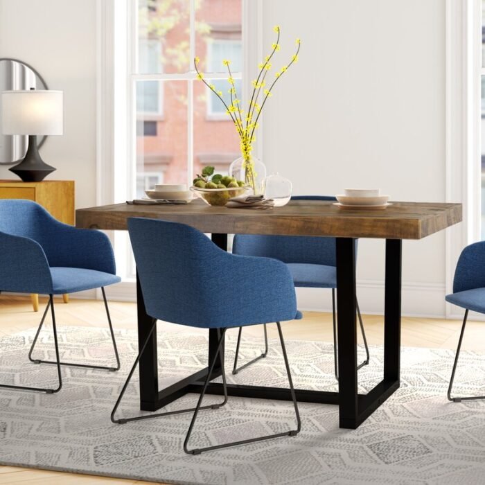 Drishti Solid Wood Trestle Dining Table - Image 3
