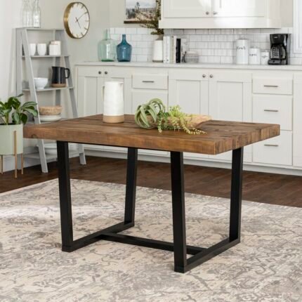 Drishti Solid Wood Trestle Dining Table