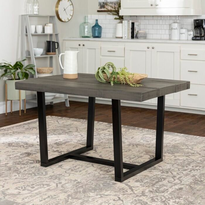Drishti Solid Wood Trestle Dining Table - Image 2