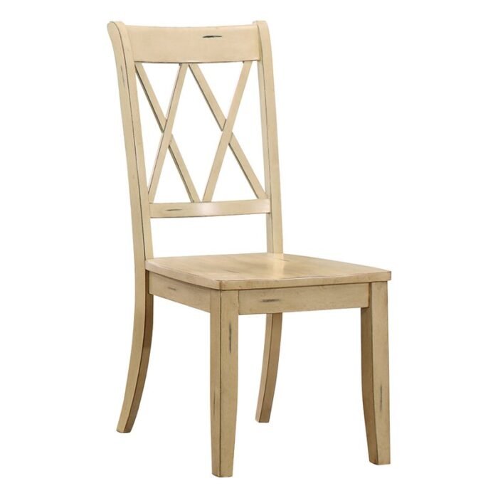 Shery Solid Wood Cross Back Side Chair (Set of 2) - Image 5