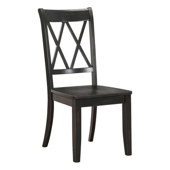 Shery Solid Wood Cross Back Side Chair (Set of 2) - Image 7