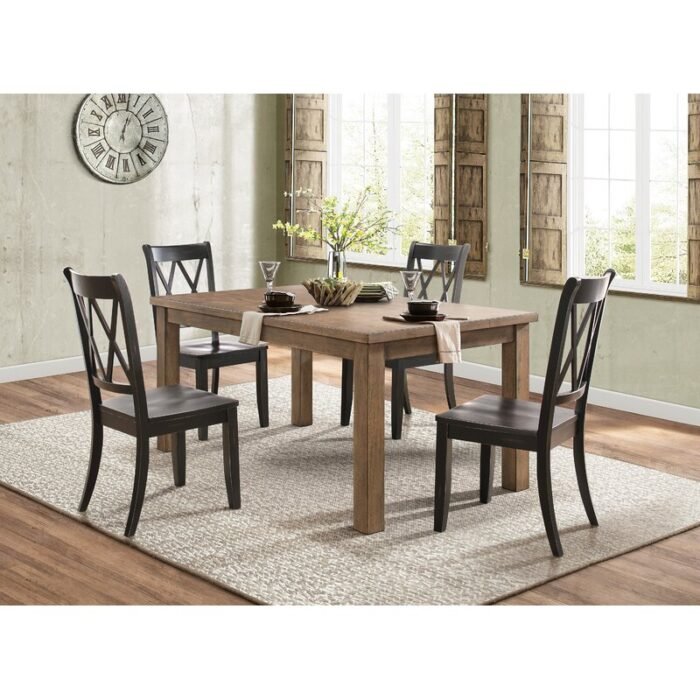 Shery Solid Wood Cross Back Side Chair (Set of 2) - Image 8
