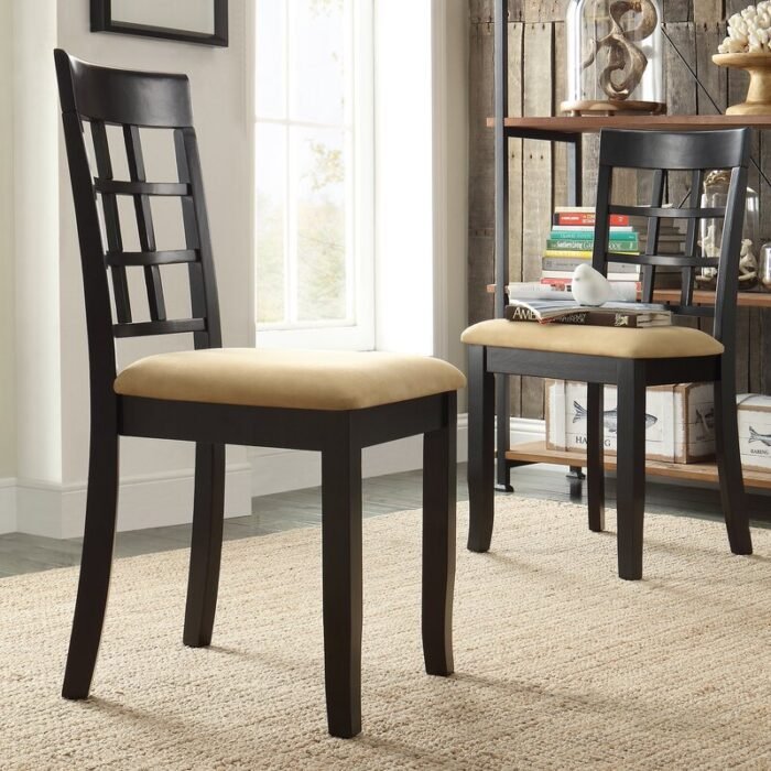 Jilla Slat Back Side Chair in Black (Set of 2) - Image 1