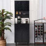 Madia Kitchen Buffet with Hutch Wooden Storage Cupboard