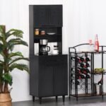 Madia Kitchen Buffet with Hutch Wooden Storage Cupboard - Image 2