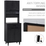 Madia Kitchen Buffet with Hutch Wooden Storage Cupboard - Image 3