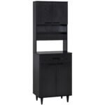 Madia Kitchen Buffet with Hutch Wooden Storage Cupboard - Image 6