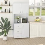 Bilo Kitchen Buffet with Hutch Storage Organizer