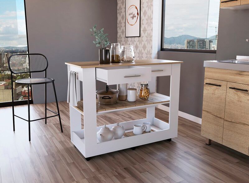 0003691_langi-kitchen-island-with-locking-wheels.jpeg Langi Kitchen Island with Locking Wheels - Image 1