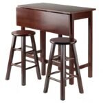 Kita Counter Height Drop Leaf Solid Wood Dining Set - Image 2