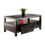 Jozlyn Natural Wood Coffee Table In Espresso Finish - Image 2