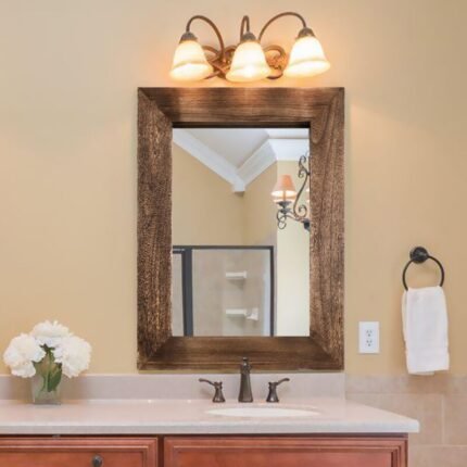 Silvia Wooden Hanging Mirror