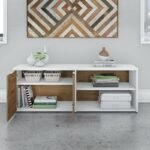 Lowarzo White and Wooden storage cabinet - Image 3