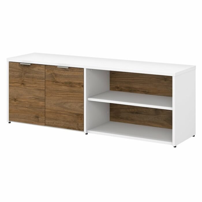 Lowarzo White and Wooden storage cabinet - Image 4