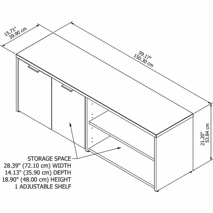 Lowarzo White and Wooden storage cabinet - Image 10