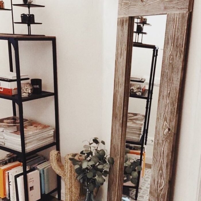 Helena wall mirror made of natural wood - Image 1