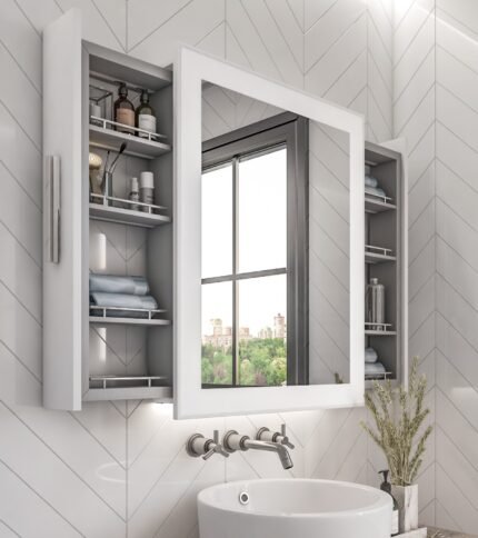 ALBA Mirror with Moving Back Storage