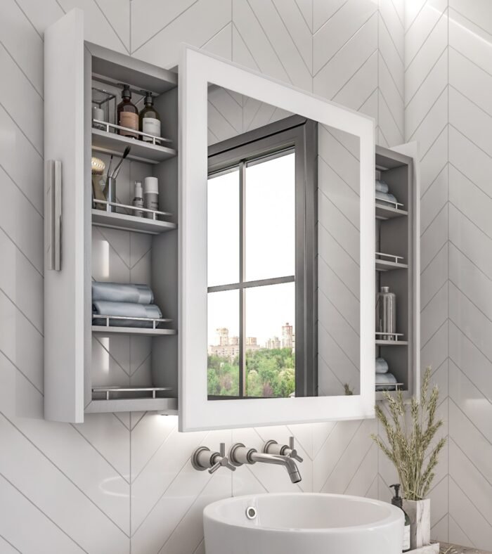 ALBA Mirror with Moving Back Storage - Image 1