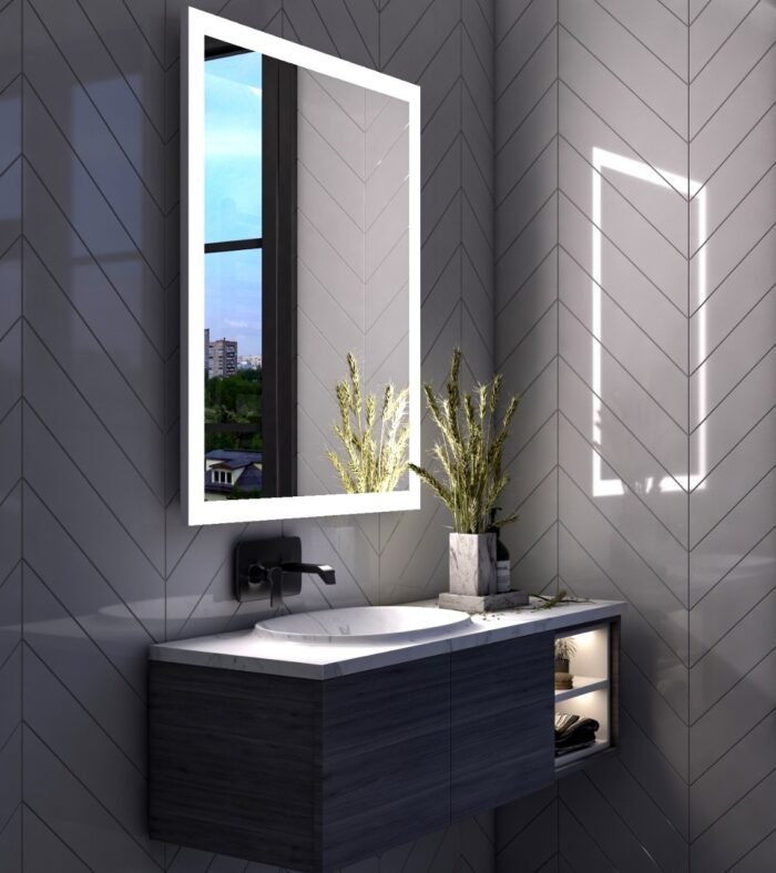 Revvvd mirrors with lighting, Amabile Wood Mirror - Image 1