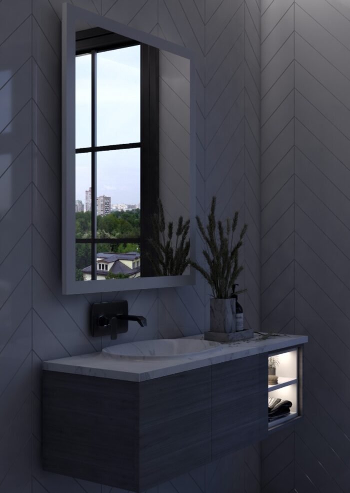 Revvvd mirrors with lighting, Amabile Wood Mirror - Image 3