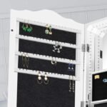 Rotana White Jewelry Armoire with Mirror - Image 5