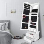 Rotana White Jewelry Armoire with Mirror - Image 6