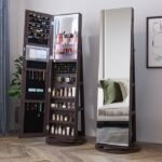 Woody Rotating Full length mirror jewelry Armoire - Image 4