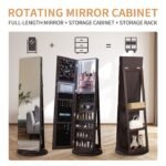 Woody Rotating Full length mirror jewelry Armoire - Image 5