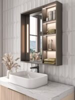 Cavena Led Mirror Cabinet With Shelves