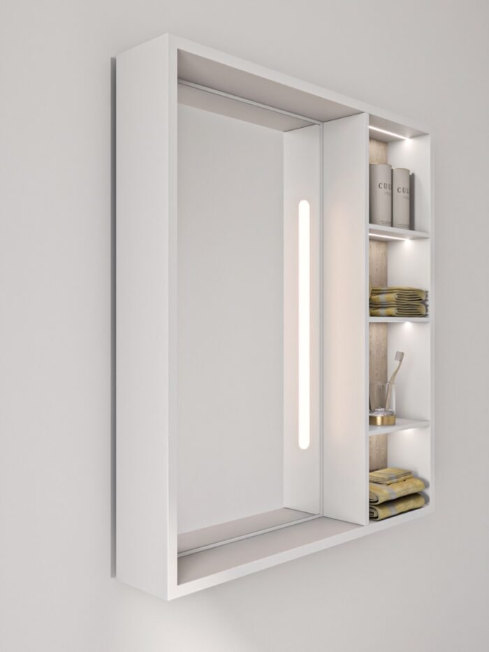Cavena Led Mirror Cabinet With Shelves - Image 2