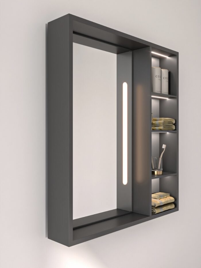 Cavena Led Mirror Cabinet With Shelves - Image 7