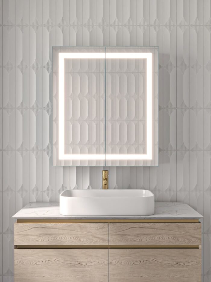 Roca Led Bathroom Mirror with Storage unit - Image 2