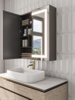 Roca Led Bathroom Mirror with Storage unit - Image 3