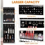 Santa Wide Jewelry Armoire with Mirror - Image 4