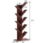 Pibble 9 -Tier Standard Bookcase - Brown - Image 2