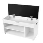 Entryway 8 Pair Shoe Storage Bench - Image 17