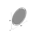 Lava Round Metal Framed Mirror - Wall Mounted - Image 6