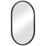Ajsa Oval Wall Mirror - Black Frame - Image 5