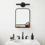 Seamless Rectangle Wall Mirror with Shelf