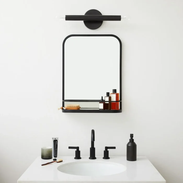 Seamless Rectangle Wall Mirror with Shelf - Image 1