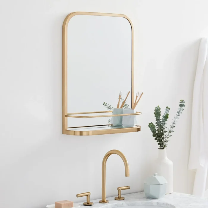 Seamless Rectangle Wall Mirror with Shelf - Image 3