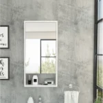Tallis Modern Bathroom Mirror with Cabinet - Image 2
