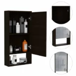 Tallis Modern Bathroom Mirror with Cabinet - Image 4