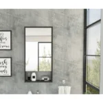 Tallis Modern Bathroom Mirror with Cabinet - Image 6