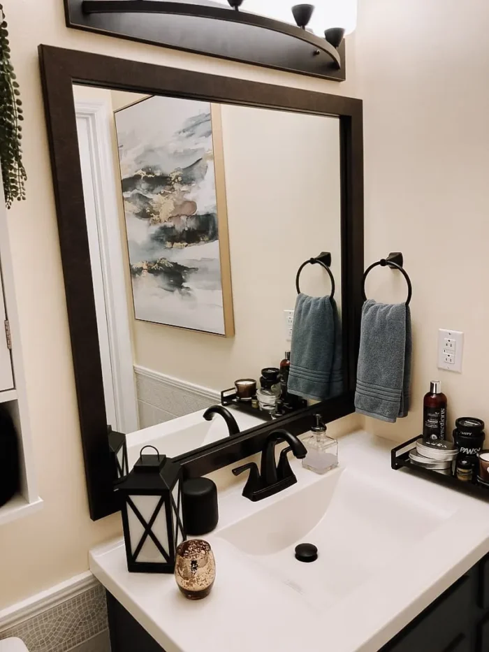 Teba Brown Framed Wall Mirror - Image 1