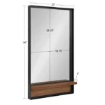 Aphrodite Rectangle Metal Wall Mirror - Image 6