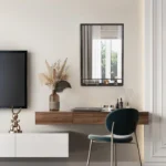 Divis Rectangle Metal Wall Mirror with Shelf - Image 6
