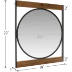 Sayan Round Wall Mirror With Square Frame - Image 5