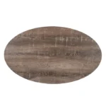 Doroo Round Wooden Coffee Table with Metal Legs - Image 3