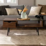 Razza Glass and Wood Coffee Table - Image 2